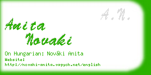 anita novaki business card